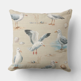 コースタルシーガル装飾用クッション クッション