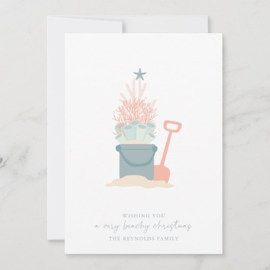 コースタルシーサイドクリスマスホリデーカード シーズンカード (正面)