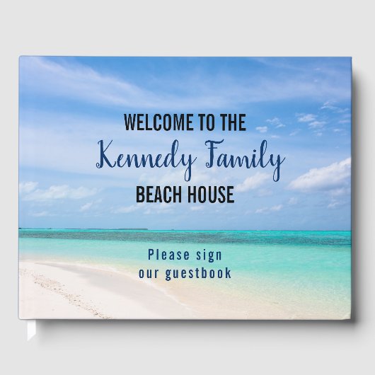 コースタルシーサイドファミリーネームビーチハウスウェルカム ゲストブック (正面)