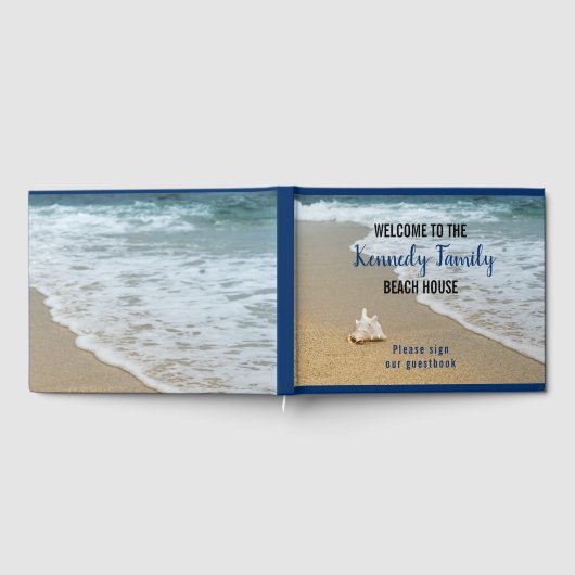 コースタルシーサイドファミリービーチハウスブルーウェルカム ゲストブック (全面)
