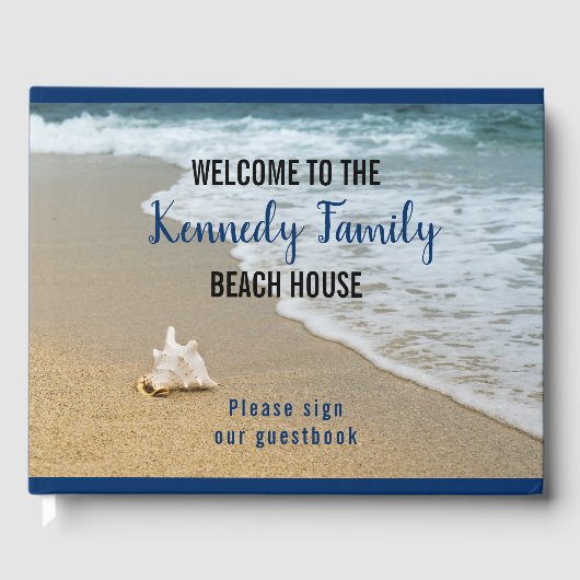 コースタルシーサイドファミリービーチハウスブルーウェルカム ゲストブック (正面)