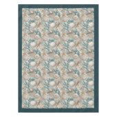 コースタルシーシェルズシースターズパステルグリーンアイボリー テーブルクロス (正面)