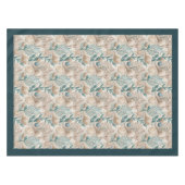 コースタルシーシェルズシースターズパステルグリーンアイボリー テーブルクロス (正面(横))