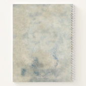 コースタルシーシェルブルーファミモノグラムのリーレシピ ノートブック (裏面)