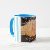 コースタルシーシェル食べフォトスリープビーチスクリプはっきりしたト マグカップ (正面左)