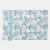 コースタルシーシェル&コーラルパターン#3 ID1009 キッチンタオル (横)