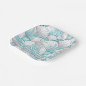 コースタルシーシェル&コーラルパターン#3 ID1009 ペーパープレート (傾斜あり)