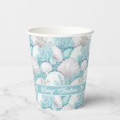 コースタルシーシェル&コーラルパターン#3 ID1009 紙コップ (裏面)