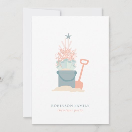 コースタルシーシドクリスマスパーティの招待状 招待状 (正面)