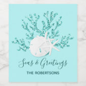 コースタルシーズ&グリーティングクリスマスビーチ ワインラベル (シングルラベル)