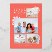 コースタルシーズ&グリーティングコーラル海フォトフレーム 箔シーズンカード (正面)