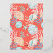 コースタルシーズ&グリーティングコーラル海フォトフレーム 箔シーズンカード (裏面)