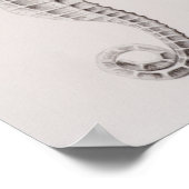 コースタルシーホーススケッチ ポスター (角)