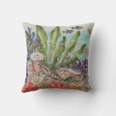 コースタルシーライフアクアグリーンコーラルカニフィッシュ海 クッション (裏面)