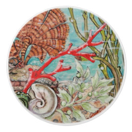 コースタルシーライフコーラルカニシェル水中海 セラミックノブ