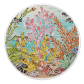 コースタルシーライフシェルミットカニシェルコーラル海 セラミックノブ (正面)