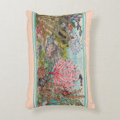 コースタルシーライフ赤面アクアコーラルシェルフィッシュ海 アクセントクッション (正面(垂直))