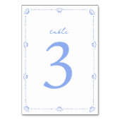 コースタルシ縁どックエレガントル結婚ブルー テーブルナンバー (裏面)