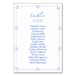 コースタルシ縁どックエレガントル結婚ブルー テーブルナンバー