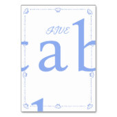 コースタルシ縁どックエレガントル結婚ブルー テーブルナンバー (裏面)