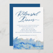 コースタルジェンスウォーター結婚カラーのリハーサルカード 招待状 (正面/裏面)