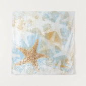 コースタルスターフィッシュシースターデザイン タペストリー (正面(横))