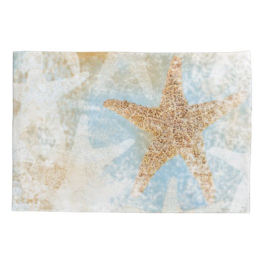 コースタルスターフィッシュシースターデザイン 枕カバー (裏面)