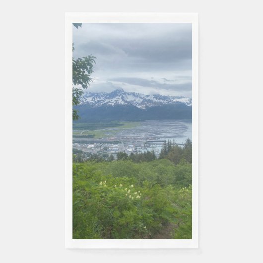 コースタルタウンの大目を見張る – 自然ゲストタオル (正面)