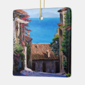 コースタルタスカニー通りビュー セラミックオーナメント (左)