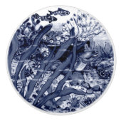 コースタルダークブルーシーライフアニールシェルコーラル海 セラミックノブ (正面)