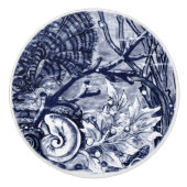 コースタルダークブルーシーライフシェルコーラル海 セラミックノブ (正面)