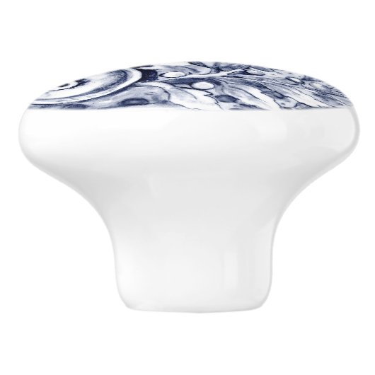 コースタルダークブルーシーライフシェルコーラル海 セラミックノブ (側面)