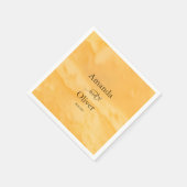 コースタルチックゴールデンサンドターコイズウォーター結婚ズ スタンダードカクテルナプキン (角)