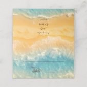 コースタルチックゴールデンサンドターコイズウォーター結婚ズ プレイスカード (外部開封)