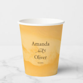 コースタルチックゴールデンサンドターコイズウォーター結婚ズ 紙コップ