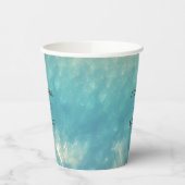 コースタルチックゴールデンサンドターコイズウォーター結婚ズ 紙コップ (左)
