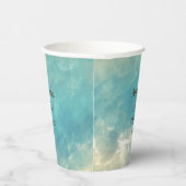 コースタルチックゴールデンサンドターコイズウォーター結婚ズ 紙コップ (右)