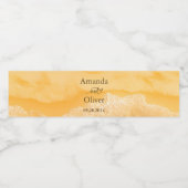 コースタルチックゴールデンサンドティール（緑がかった色）結婚ズウェルカム ペットボトルラベル (シングルラベル)