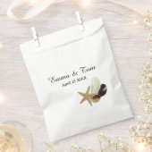 コースタルチックミニマリストシーシェルブーケ フェイバーバッグ (クリップ留めされた状態)