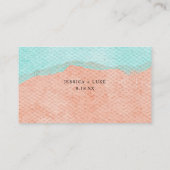 コースタルチャーム水色RSVPオンラインカード 名刺 (裏面)