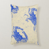 コースタルデコールブルーカニ腰枕 アクセントクッション (正面(垂直))