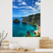 コースタルトロピカルアイランドパラダイスビーチ ポスター (キッチン)