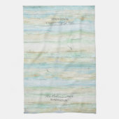 コースタルドリフトウッド海ビーチハウスシーショア キッチンタオル (縦)