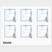 コースタルノエルブルーボウ航海のホリデイ スクエアシール (シート)