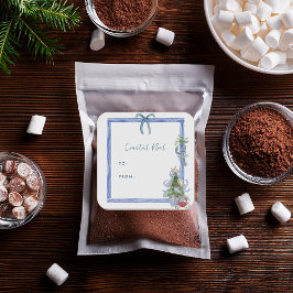 コースタルノエルブルーボウ航海のホリデイ スクエアシール