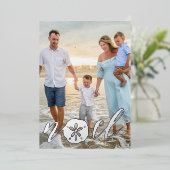 コースタルノートクリスマスホリデーフォトフォイルカード 箔シーズンカード (立ち正面)