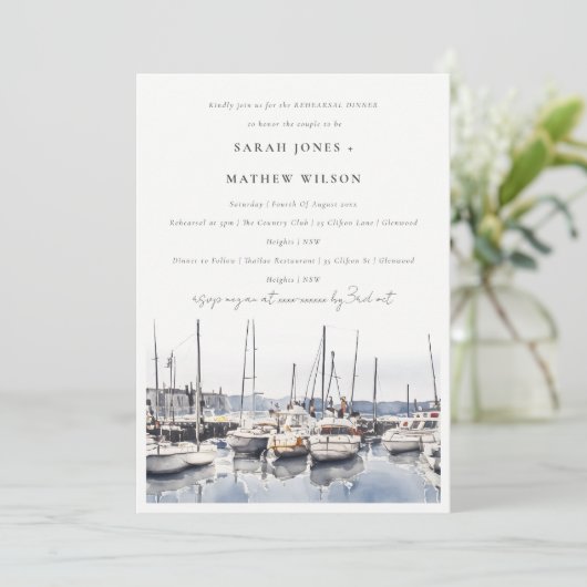 コースタルハーバーボーツシースケープリハーサルディナー 招待状 (スタンド正面)