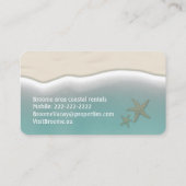 コースタルバケーションスターフィッシュオンビーチアクアウォーター 名刺 (裏面)