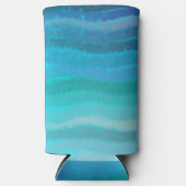 コースタルバッハ塩辛い波オンターコイズ スリム缶クーラー (正面)