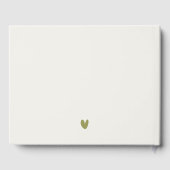 コースタルバリビーチパームツリーウォーターカラー結婚ズ ゲストブック (裏面)